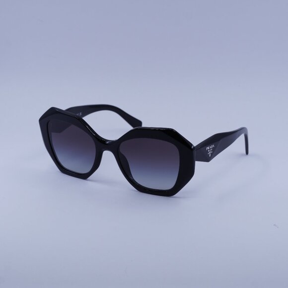 Prada PR16WS 1AB5D1 Sunglasses Black Geometric Frame, Grey Gradient Lenses - Picture 1 of 11